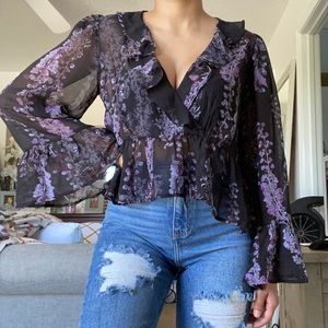 BAR ||| FLORAL BLOUSE
